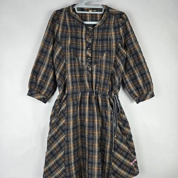 [BUNJANG] Thursday Island S Check Dress / [무료배송]써스데이아일랜드 S 여성 8부소매 체크 원피스