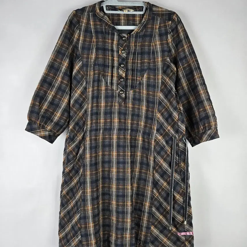 [BUNJANG] Thursday Island S Check Dress / [무료배송]써스데이아일랜드 S 여성 8부소매 체크 원피스