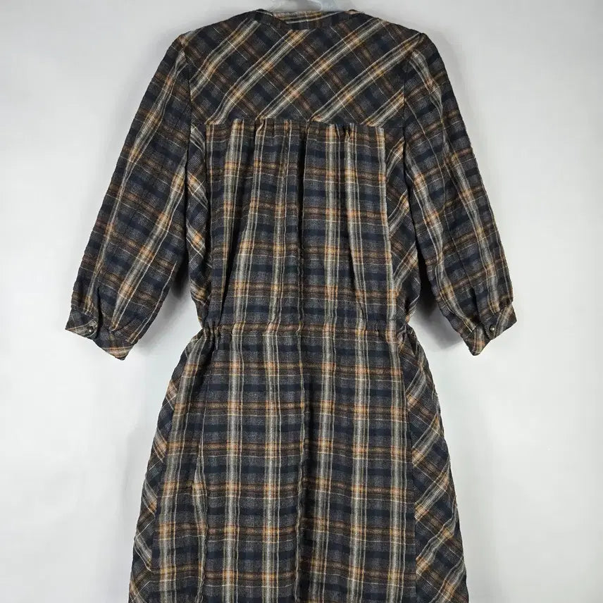 [BUNJANG] Thursday Island S Check Dress / [무료배송]써스데이아일랜드 S 여성 8부소매 체크 원피스