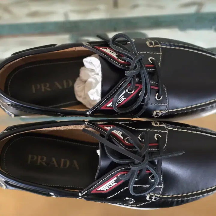 [BUNJANG] Prada Lace-Up Boat Shoes/Loafers / 명품 신발 ㅡ 프라다 레이스업 보트 슈즈, 로퍼