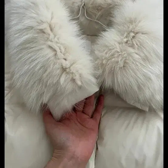 [BUNJANG] Fox Fur Padded Jacket (Size 55-66) / 폭스퍼패딩 55-66