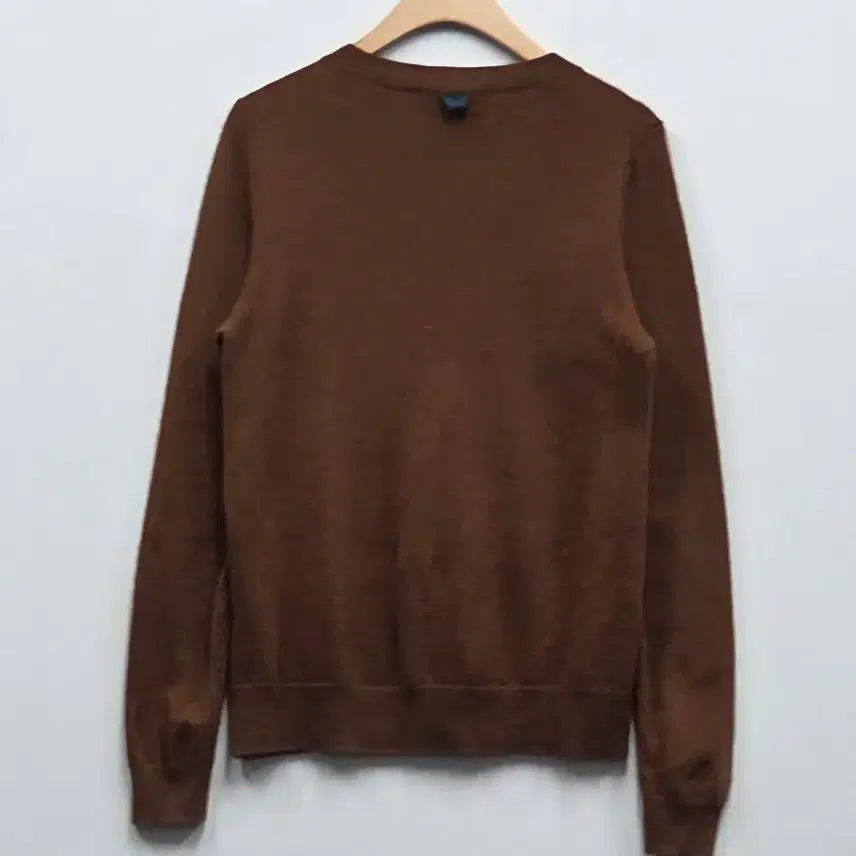 [BUNJANG] UNIT Brown Cashmere 100 Round Neck Knit Sweater / 유닛 브라운 캐시미어100 라운드넥 니트