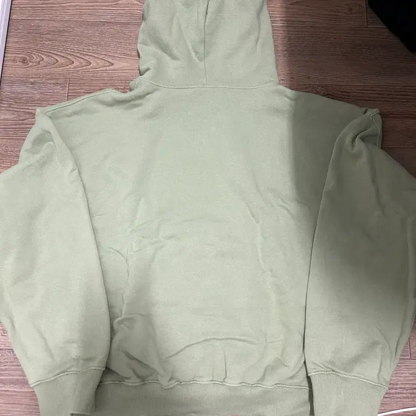 [BUNJANG] Attention Row Cropped Oversized Hoodie / 어텐션로우 크롭 오버 후드티