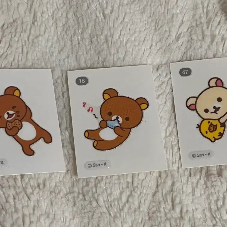 [BUNJANG] Rilakkuma Sticker Set + Keyring / 리락쿠마 띠부씰 (13,18,47)+키링인형