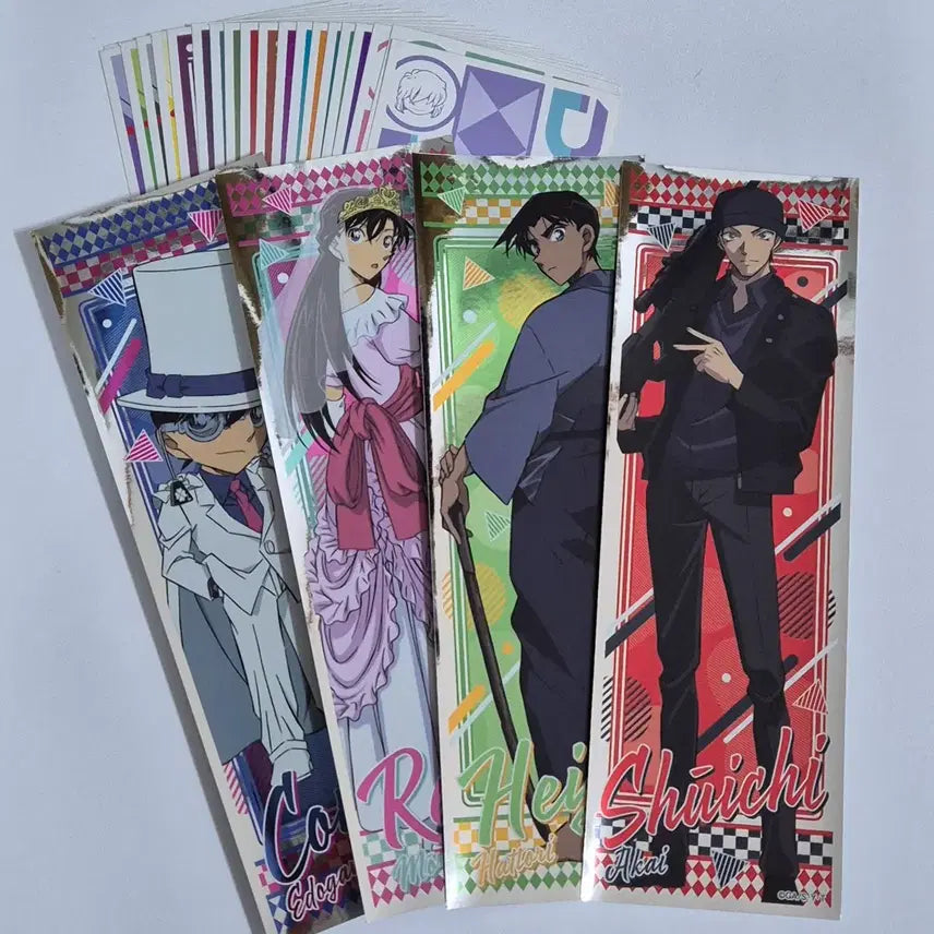 [BUNJANG] Detective Conan Long Sticker Bundle Set / 명탐정 코난 롱스티커 24장 일괄 일반 스페셜