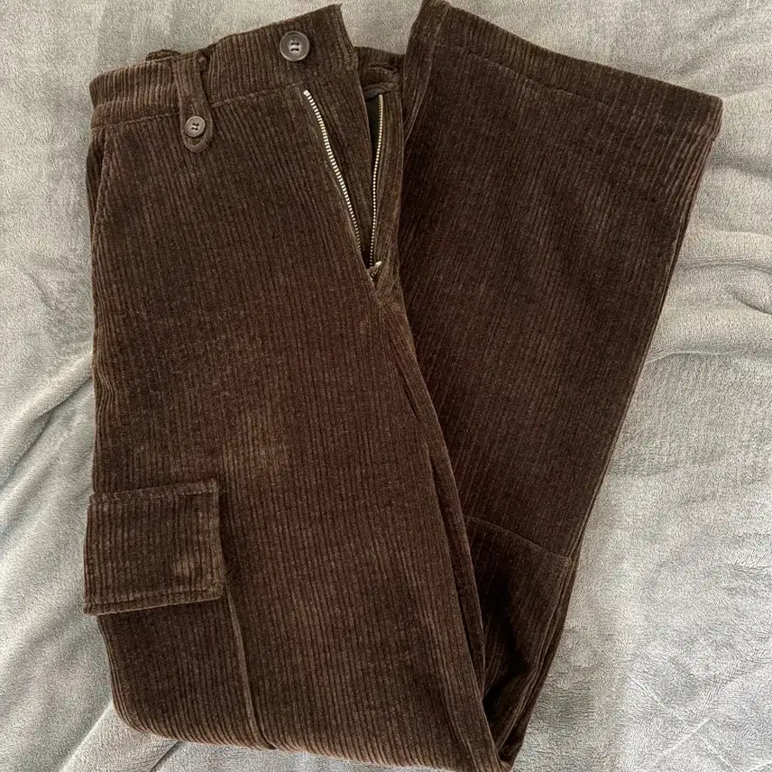 [BUNJANG] MinaV Cargo Velvet Corduroy Pants / 미나브 카고 벨벳 코듀로이 팬츠