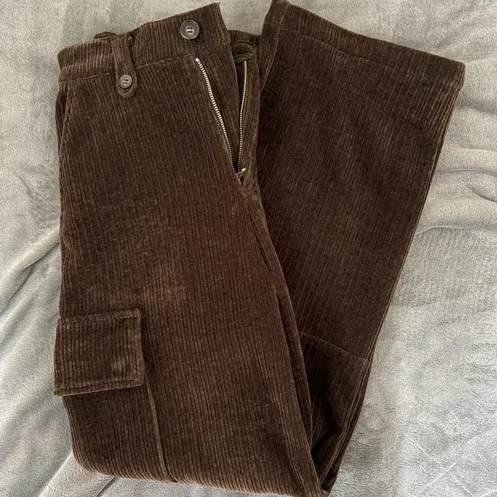 [BUNJANG] MinaV Cargo Velvet Corduroy Pants / 미나브 카고 벨벳 코듀로이 팬츠