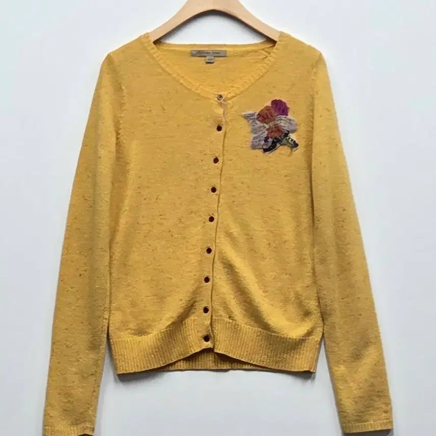 [BUNJANG] Thursday Island Yellow Floral Embroidery Cardigan (S) / Thursday Island 노란색 꽃자수 가디건 S