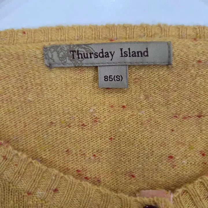 [BUNJANG] Thursday Island Yellow Floral Embroidery Cardigan (S) / Thursday Island 노란색 꽃자수 가디건 S