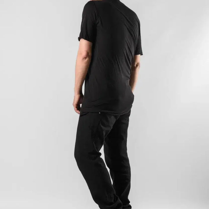 [SOLD OUT] [52] ma+ 엠에이크로스 스퀘어 넥 티셔츠 블랙