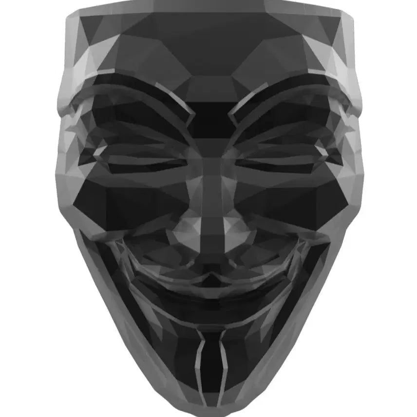 [BUNJANG] Anonymous Black Mask 2oz Silver Coin / 어 anonymous 가면 블랙 2온스 은화