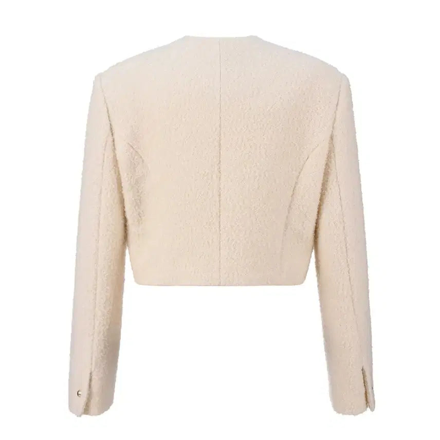 [BUNJANG] RENE J BOBO Tweed Wool Cropped Jacket (55-66) / 르네제이(RENE J) BOBO 부클 크롭 트위드 울자켓 55-66