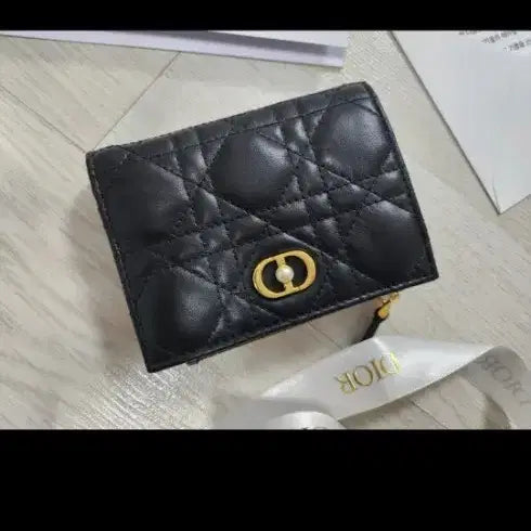 [BUNJANG] Dior Lady Dior Black Card Wallet / 디올 레이디 디올 블랙 카드지갑