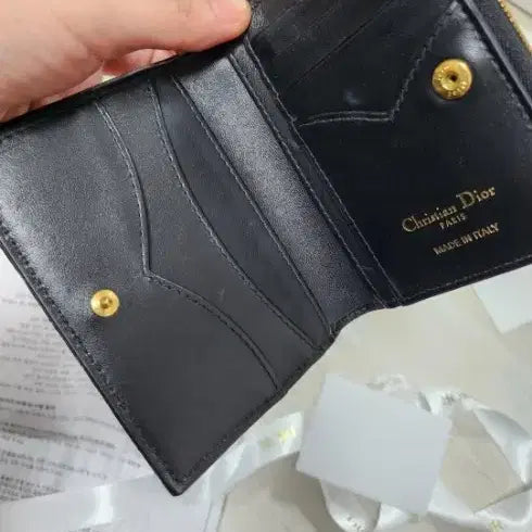 [BUNJANG] Dior Lady Dior Black Card Wallet / 디올 레이디 디올 블랙 카드지갑