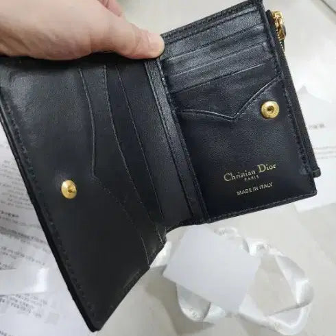 [BUNJANG] Dior Lady Dior Black Card Wallet / 디올 레이디 디올 블랙 카드지갑