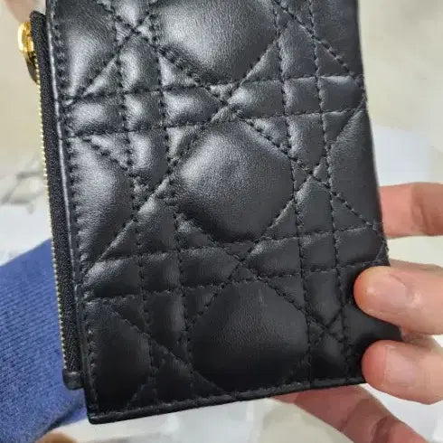 [BUNJANG] Dior Lady Dior Black Card Wallet / 디올 레이디 디올 블랙 카드지갑