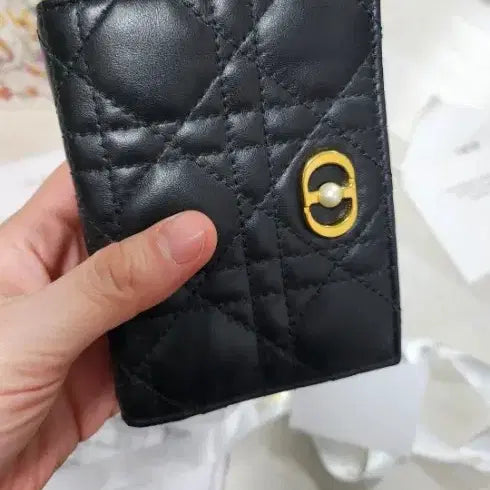 [BUNJANG] Dior Lady Dior Black Card Wallet / 디올 레이디 디올 블랙 카드지갑