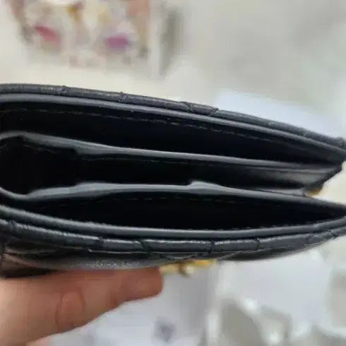 [BUNJANG] Dior Lady Dior Black Card Wallet / 디올 레이디 디올 블랙 카드지갑