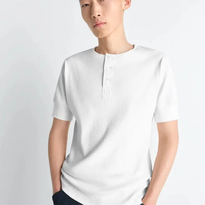 [BUNJANG] Lemaire RIB Henley Top - Milk / (새상품)[L] 르메르 26ss RIB HENLEY 헨리 탑/밀크