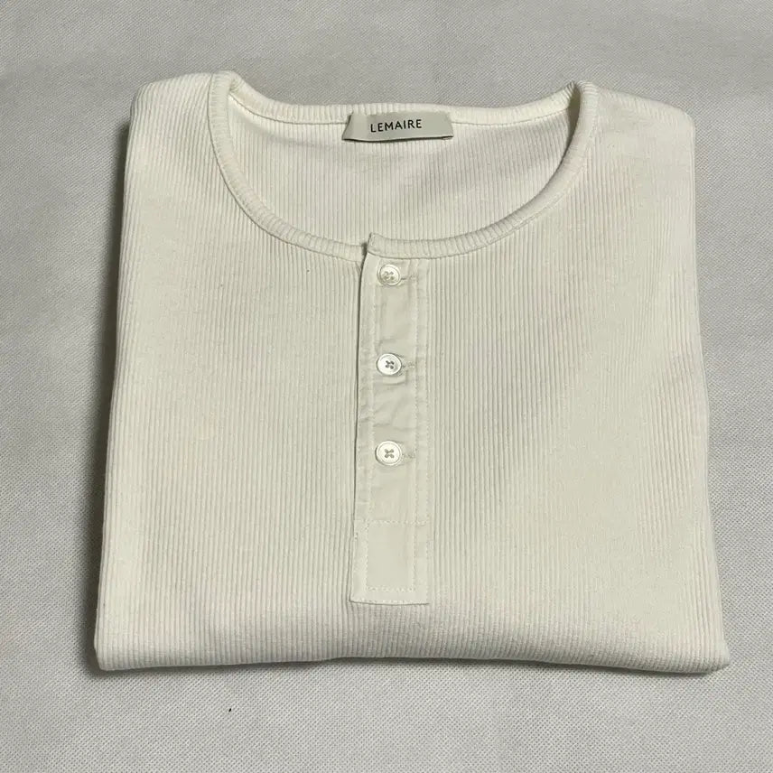 [BUNJANG] Lemaire RIB Henley Top - Milk / (새상품)[L] 르메르 26ss RIB HENLEY 헨리 탑/밀크