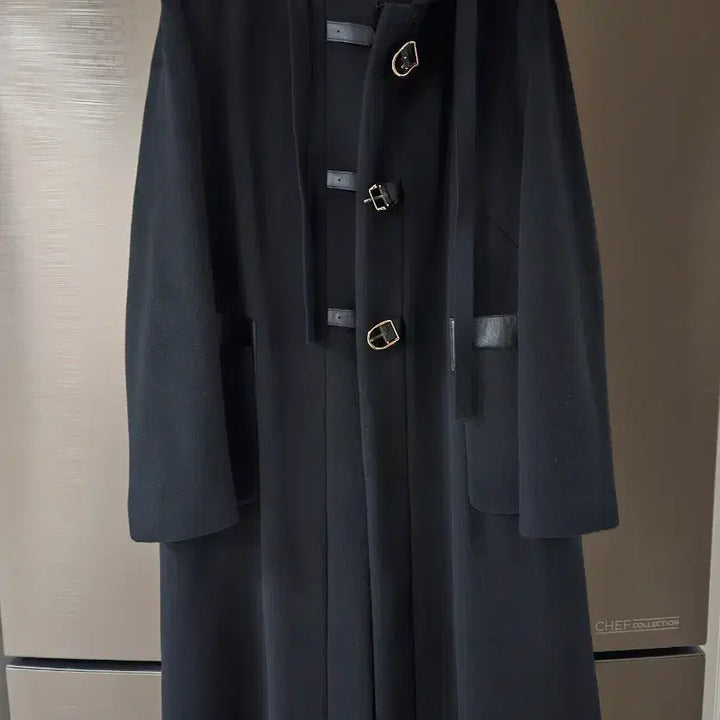 [BUNJANG] Dark Navy Hooded Wool Coat (Size 55) / 여성 다크네이비 후드 울코트(55싸이즈)