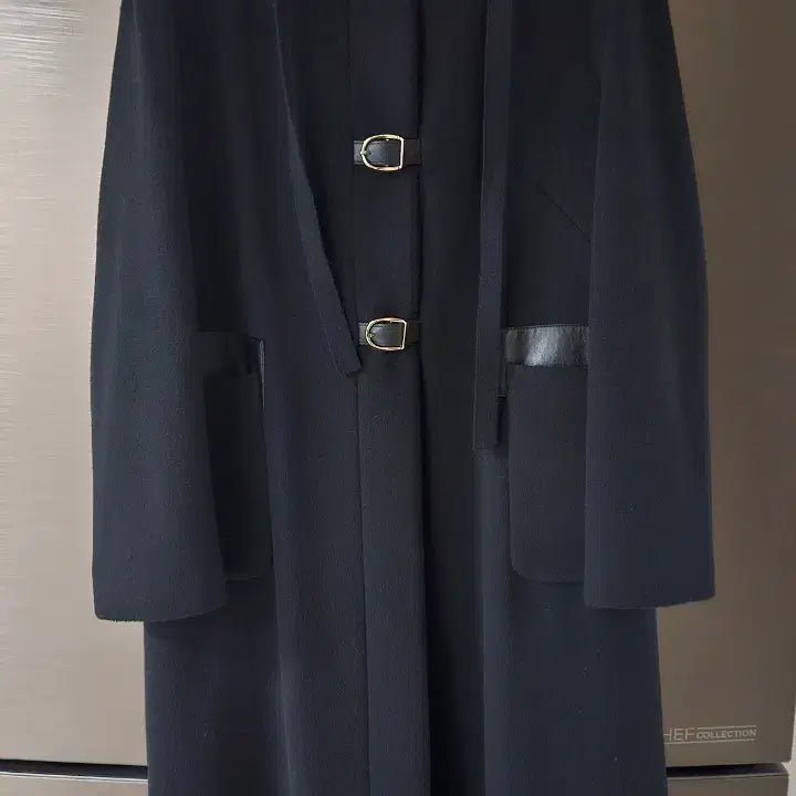 [BUNJANG] Dark Navy Hooded Wool Coat (Size 55) / 여성 다크네이비 후드 울코트(55싸이즈)
