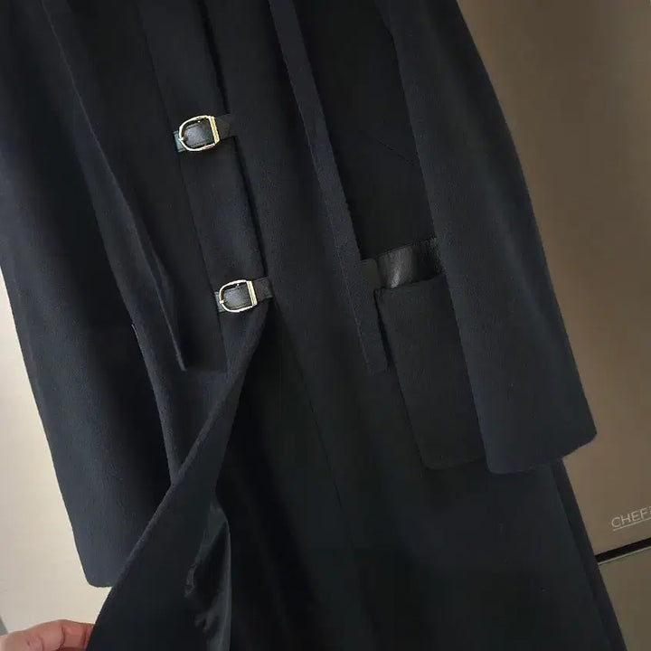 [BUNJANG] Dark Navy Hooded Wool Coat (Size 55) / 여성 다크네이비 후드 울코트(55싸이즈)