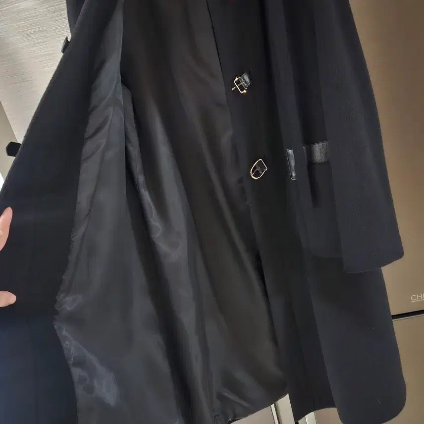 [BUNJANG] Dark Navy Hooded Wool Coat (Size 55) / 여성 다크네이비 후드 울코트(55싸이즈)
