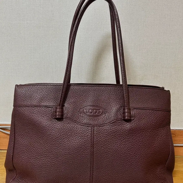 [BUNJANG] Tods Mocha Shoulder &amp; Tote Bag Burgundy / 토즈 tods 모카치노 숄더 및 토트백 버건디 색상