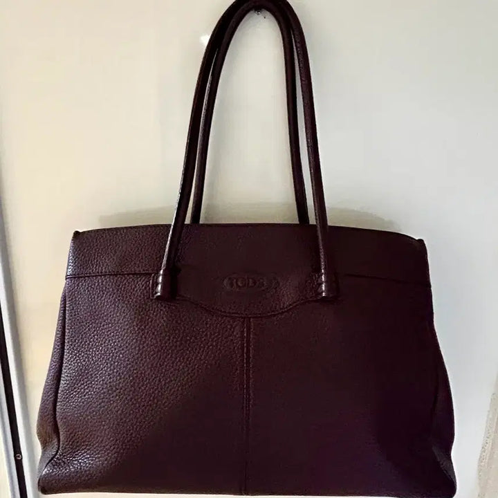 [BUNJANG] Tods Mocha Shoulder &amp; Tote Bag Burgundy / 토즈 tods 모카치노 숄더 및 토트백 버건디 색상