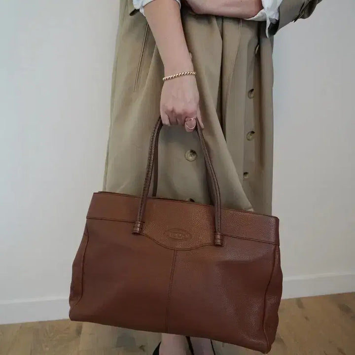 [BUNJANG] Tods Mocha Shoulder &amp; Tote Bag Burgundy / 토즈 tods 모카치노 숄더 및 토트백 버건디 색상