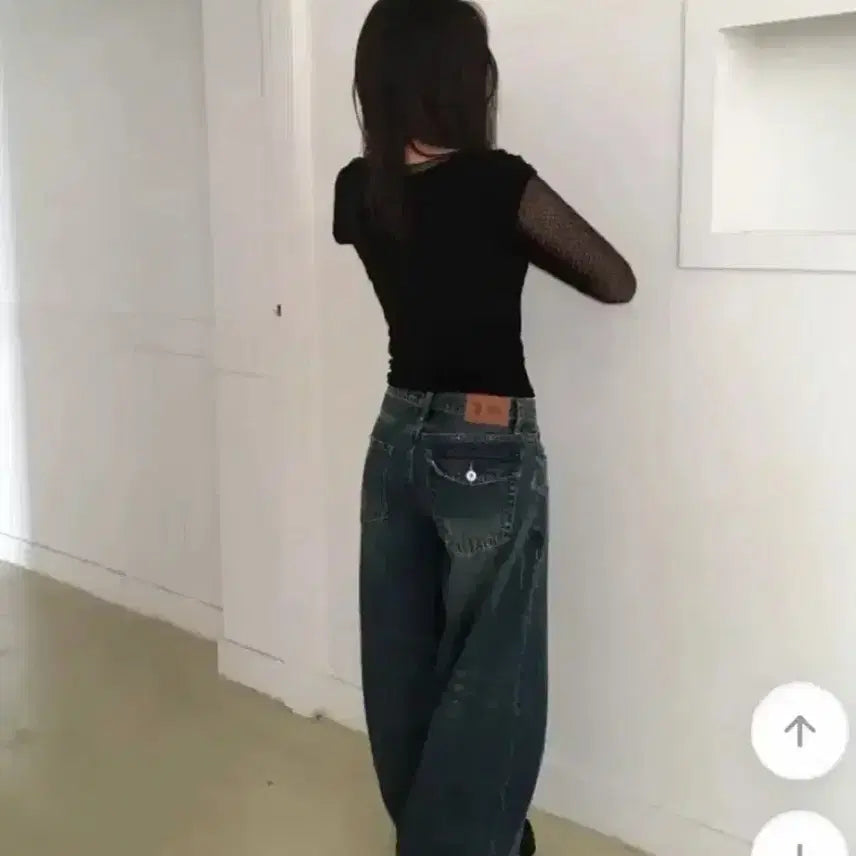 [BUNJANG] Bae173 Denim Wide Pants / 백포켓 데님 워싱 와이드 팬츠