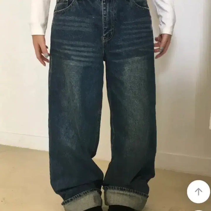 [BUNJANG] Bae173 Denim Wide Pants / 백포켓 데님 워싱 와이드 팬츠