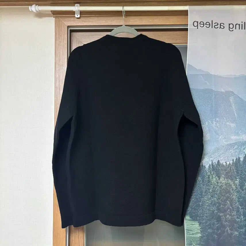 [BUNJANG] Stone Island Patch Sweater Black / [XL] 24FW 스톤아일랜드 와펜 스웨터 블랙