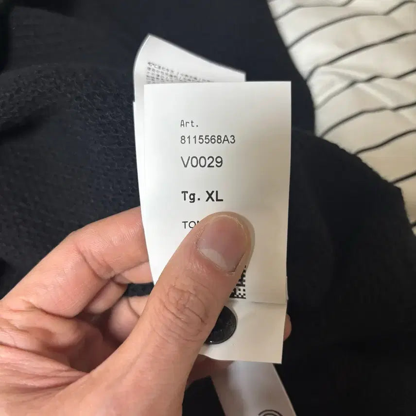 [BUNJANG] Stone Island Patch Sweater Black / [XL] 24FW 스톤아일랜드 와펜 스웨터 블랙