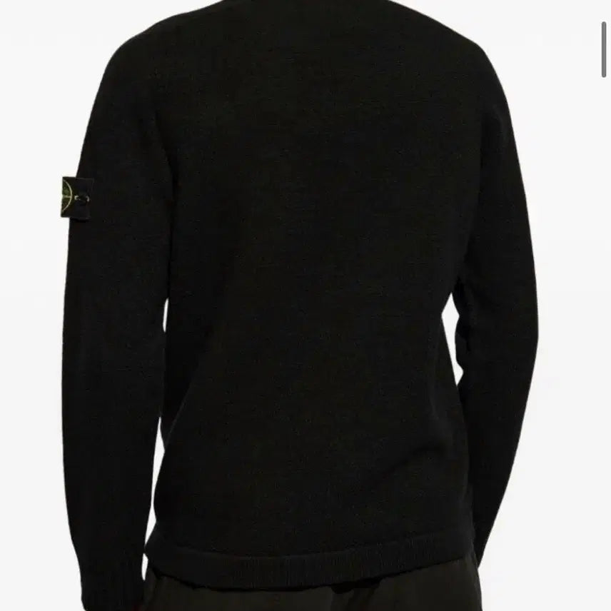 [BUNJANG] Stone Island Patch Sweater Black / [XL] 24FW 스톤아일랜드 와펜 스웨터 블랙