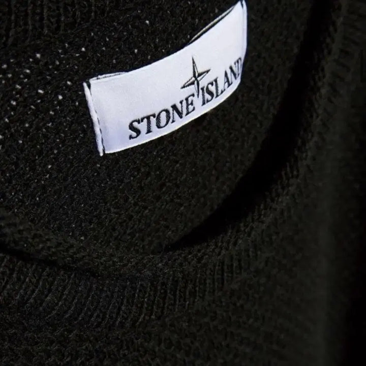 [BUNJANG] Stone Island Patch Sweater Black / [XL] 24FW 스톤아일랜드 와펜 스웨터 블랙