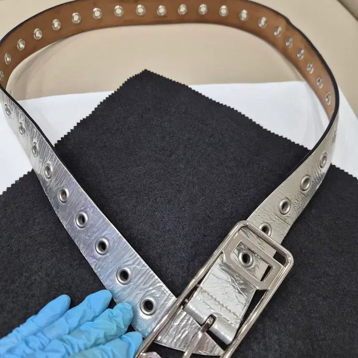 [BUNJANG] DOLCE&amp;GABBANA DG Silver Belt / DOLCE&amp;GABBANA 돌체앤가바나 정품 DG 실버 벨트