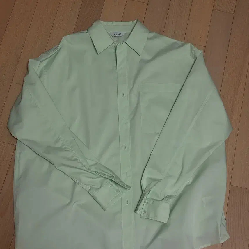 [BUNJANG] KUME Winkl Free Oversized Shirt Lime / KUME 쿠메 / 윙클 프리 오버핏 셔츠 / 라임