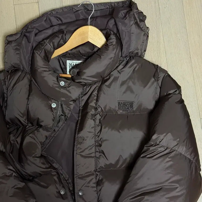 [BUNJANG] Marithe Francois Girbaud Detachable Down Jacket Brown XL / 마리떼 프랑소와 저버 / 디테처블 다운 자켓 / 브라운 / XL