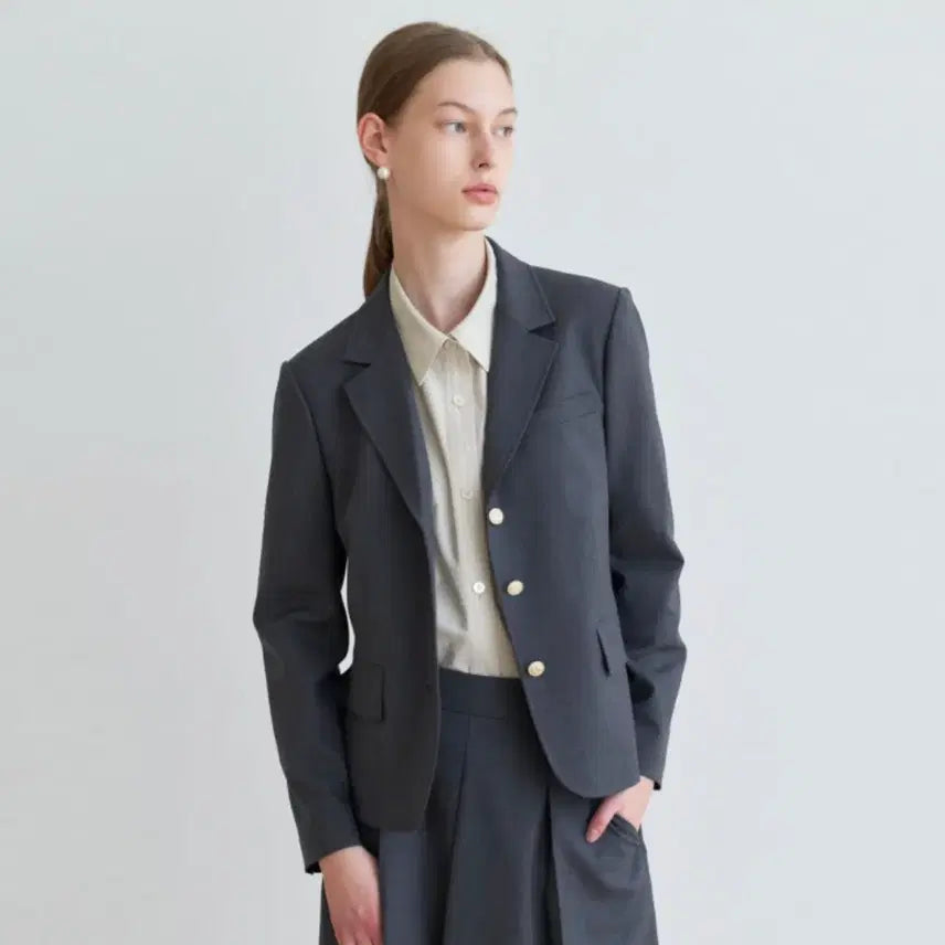 [BUNJANG] BLW Gold Button Classic Wool Jacket (Size 55-66) / 블루워시(BLW) 골드버튼 클래식 울자켓 55-66