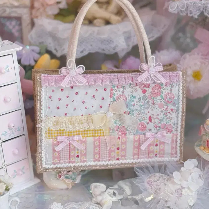 [BUNJANG] Handmade Patchwork Tote Bag / 핸드메이드 패치워크 토트백