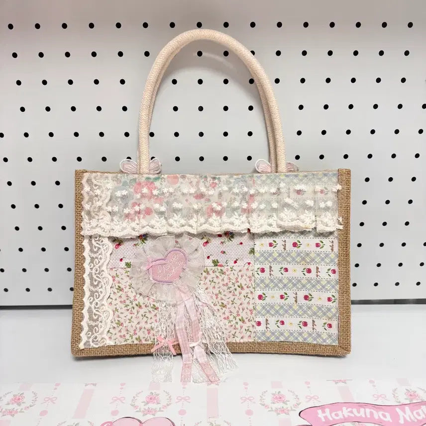 [BUNJANG] Handmade Patchwork Tote Bag / 핸드메이드 패치워크 토트백