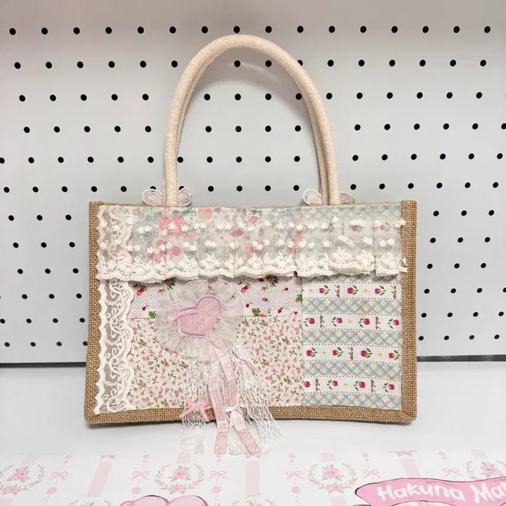 [BUNJANG] Handmade Patchwork Tote Bag / 핸드메이드 패치워크 토트백