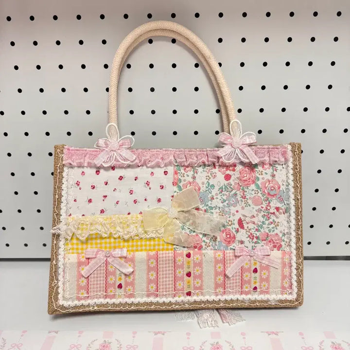 [BUNJANG] Handmade Patchwork Tote Bag / 핸드메이드 패치워크 토트백