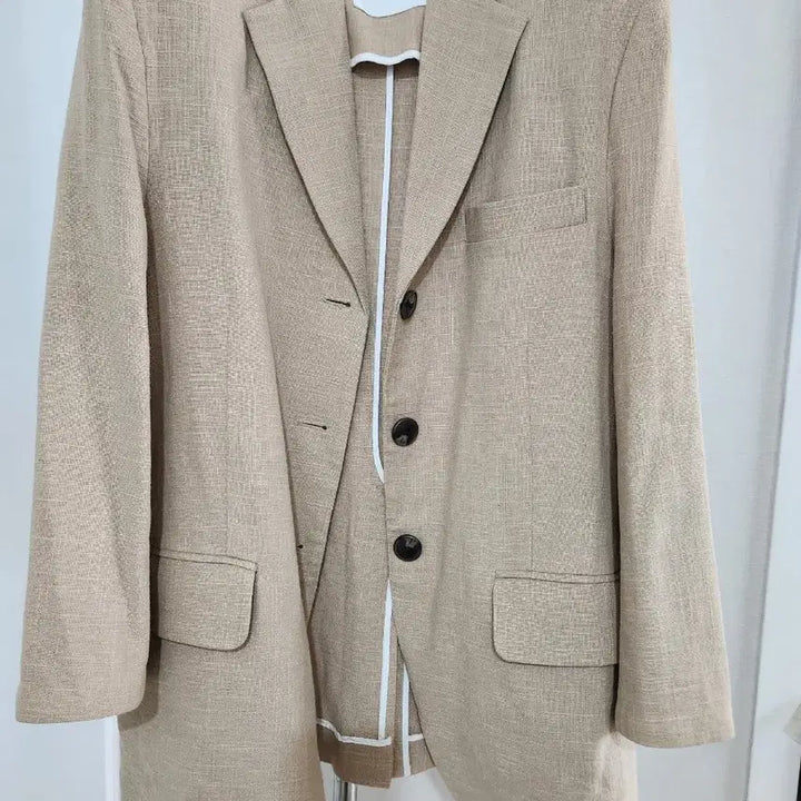 [BUNJANG] Linen Blazer / 헬더 베이지 린넨100 블레이저s 기장 76 팔길이 55 정도