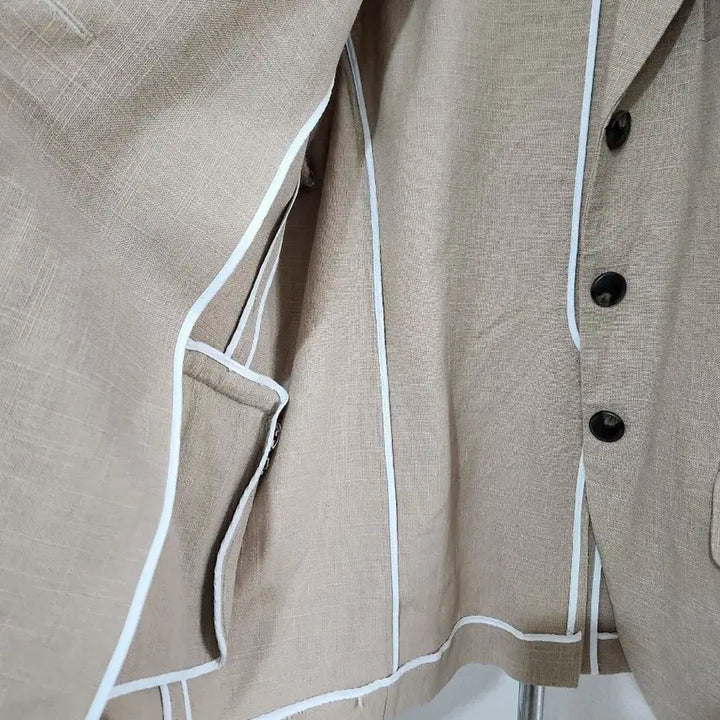 [BUNJANG] Helder Beige 100% Linen Blazer / 헬더 베이지 린넨100 블레이저s 기장 76 팔길이 55 정도
