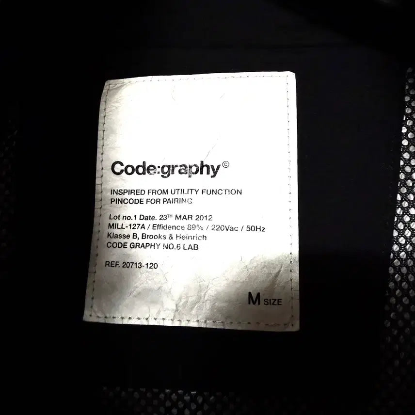 [BUNJANG] Code:Graphy Puffer Jacket Black Duck Down / [M,95]코드그라피 푸퍼 패딩 자켓 블랙 덕다운