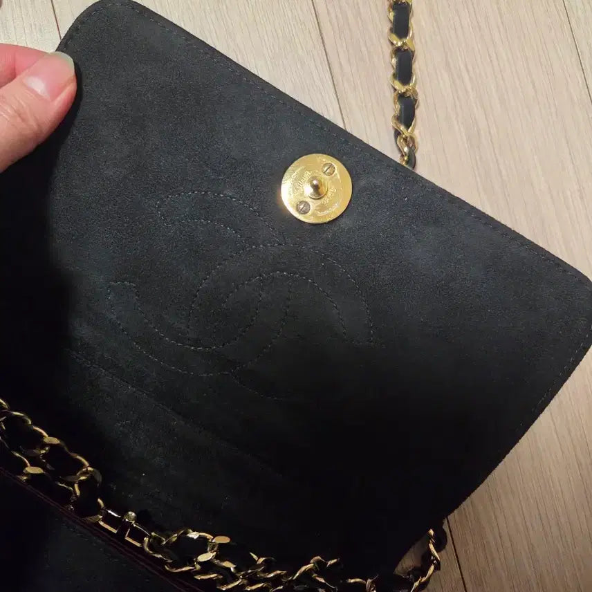 [BUNJANG] Chanel Black Suede Chain Bag / 샤넬 블랙 스웨이드 체인백