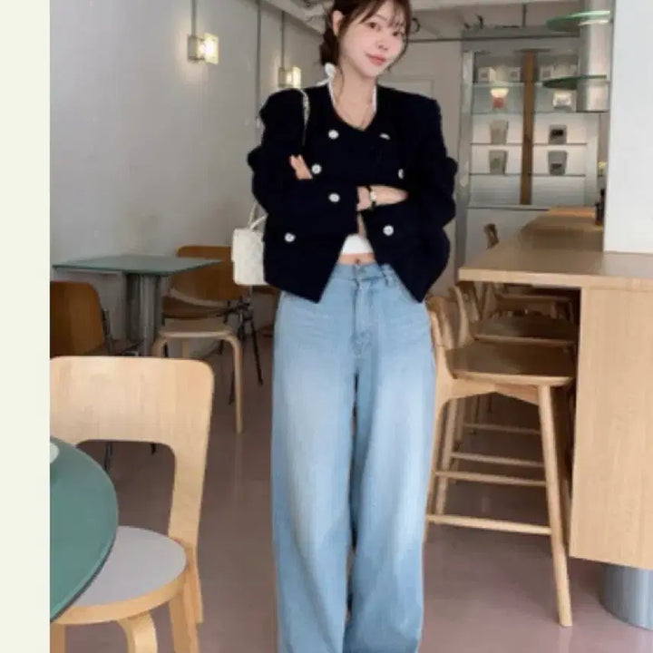 [BUNJANG] Modern Robe Navy Quilted Wool Jacket / 모던로브 제작 울자켓 네이비 누빔 새상품